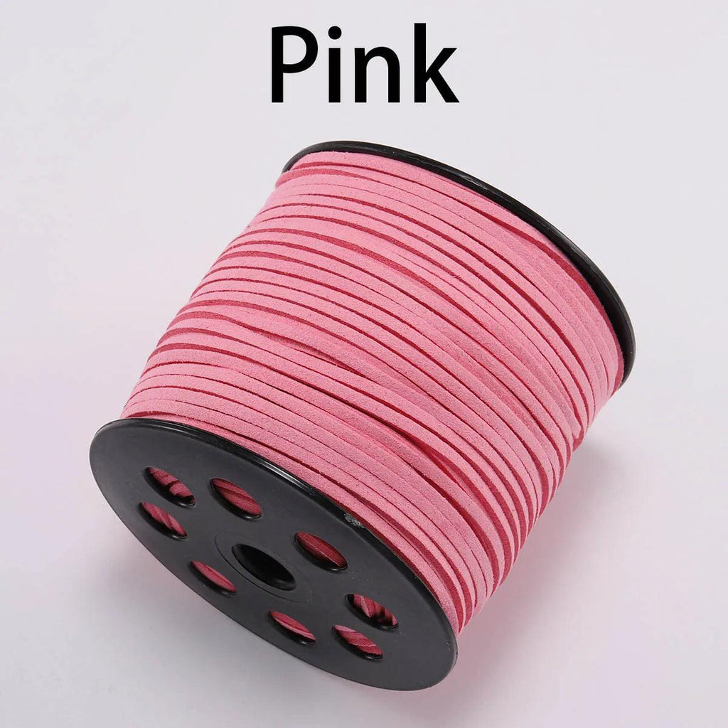 5/10/20m 2.5mm Flat Faux Suede Braided Cord Velvet Leather Rope Handmade Thread String for Jewelry Bracelet Necklace Keychain