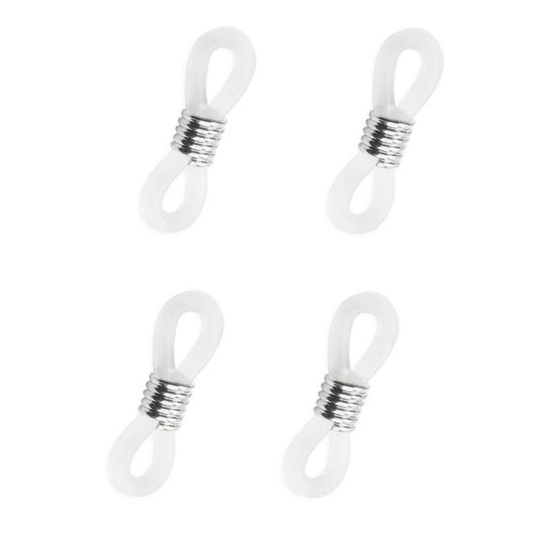 50pcs Eyeglass Chain Ends Adjustable Silicone Rubber Connectors For DIY Sunglasses Eye Glasses Holder Necklace Jewelry Making