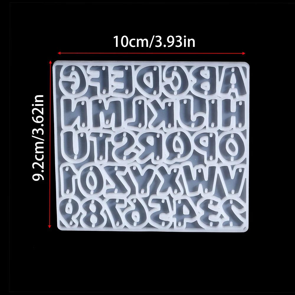 Alphabet Epoxy Resin Mold Letters Number Earrings Pendants Silicone Molds for DIY Epoxy Resin Necklace Bracelet Pendant Crafts