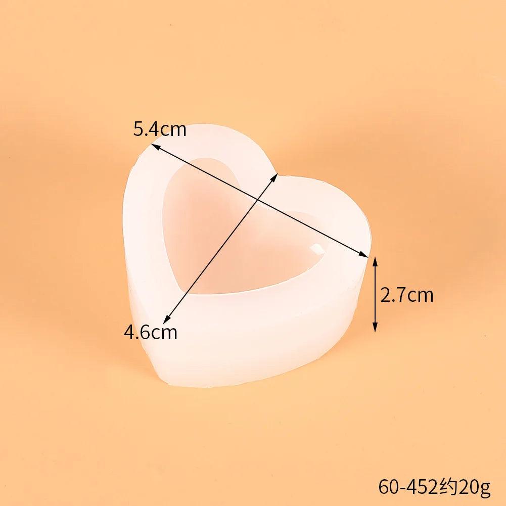 3D Heart Shape Candle Silicone Mold Cloud Love Aromatherapy DIY Resin Plaster Making Cake Candy Soap Baking Tool Craft Gifts