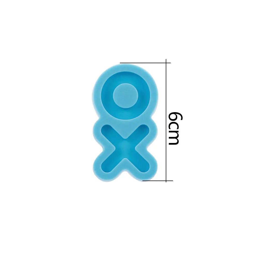 Small Tic Tac Toe OX Chess Game Mirror Silicone Casting Mold for DIY Resin UV Epoxy Jewelry Tools Craft Handmade Making