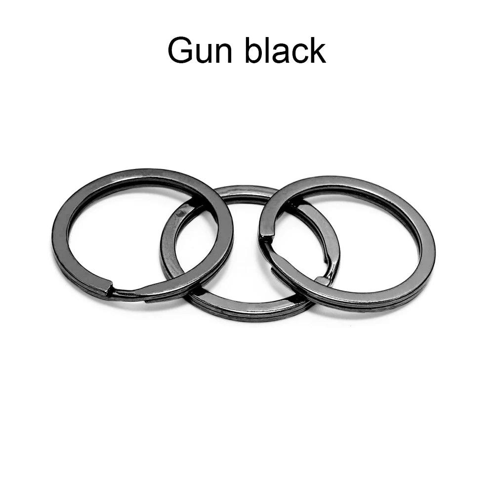 10Pcs/Lot 25 28 30mm Gold Round Key Ring Llaveros Clasp Findings Key Chain Split Ring Plated Key Ring For Jewelry Making