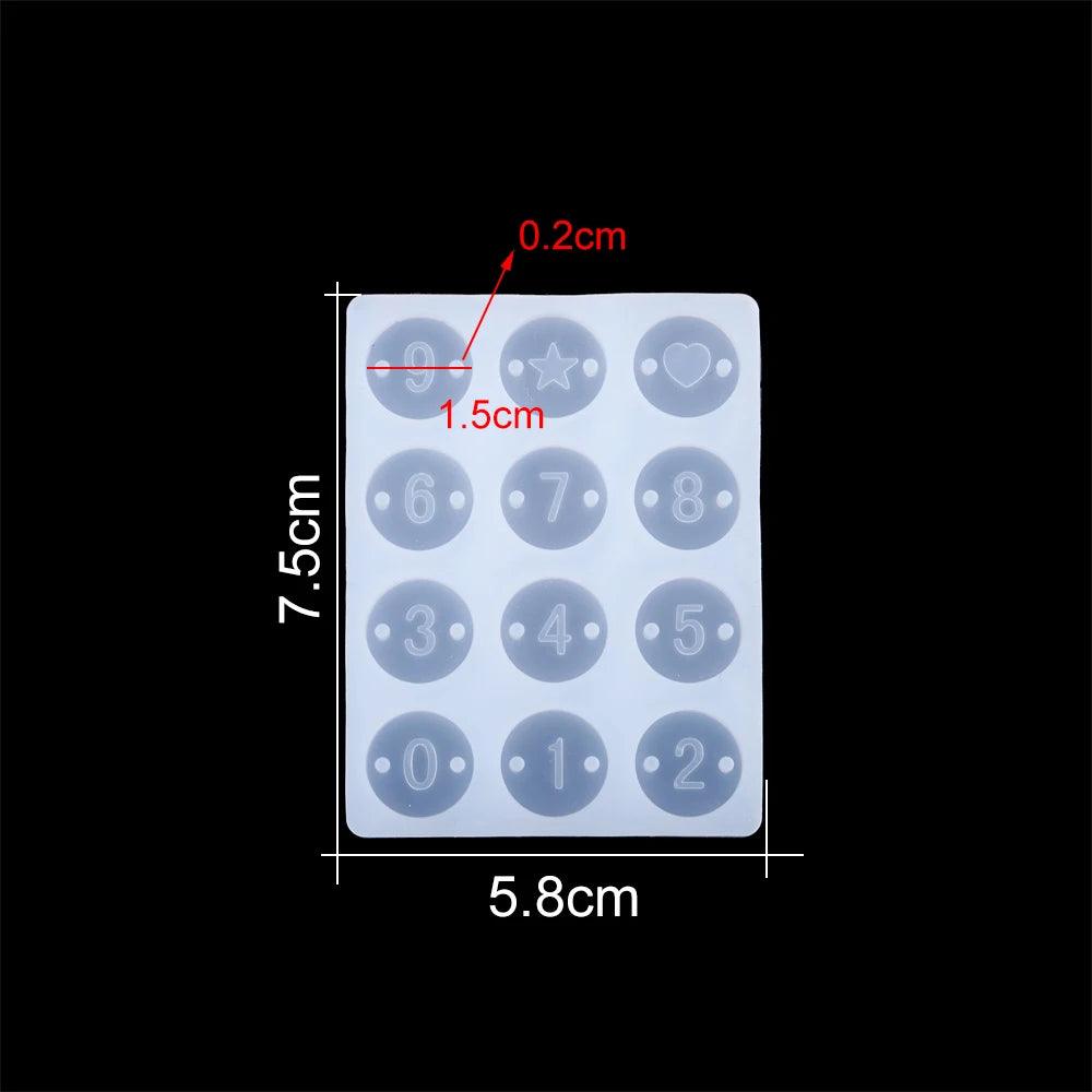 Letter Number Round Discs Silicone Mold Alphabet Bead Pendants For DIY Bracelet Resin Pendant Jewelry Making Accessories