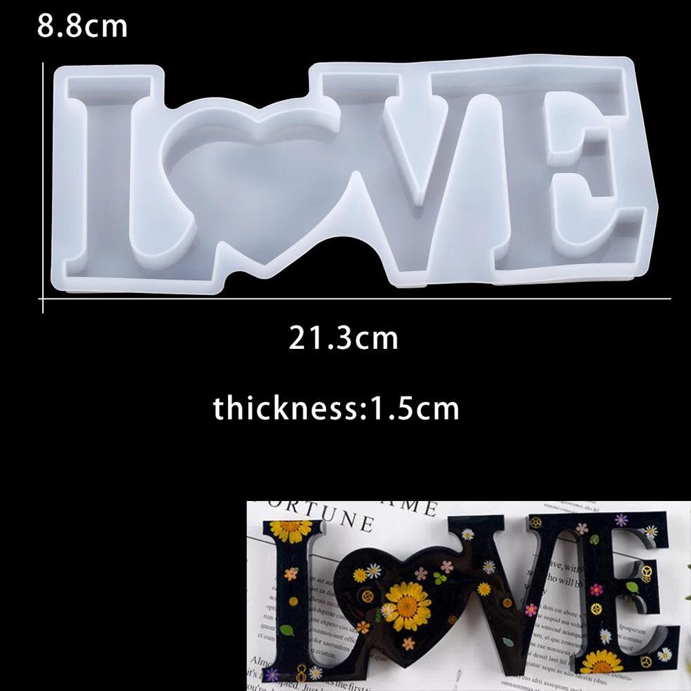6 Style Silicone Mold English Letters Epoxy Resin Mould For DIY Resin Crafts Casting Molds Home Decoration Jewelry Making Tool