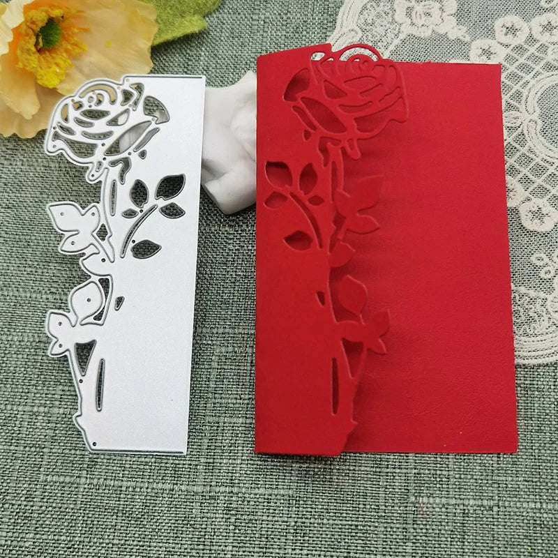 DIY Rose Flower Cutting Dies Scrapbook Album Greeting Cards knife mold Decorative Crafts Embossing Punch Stencil