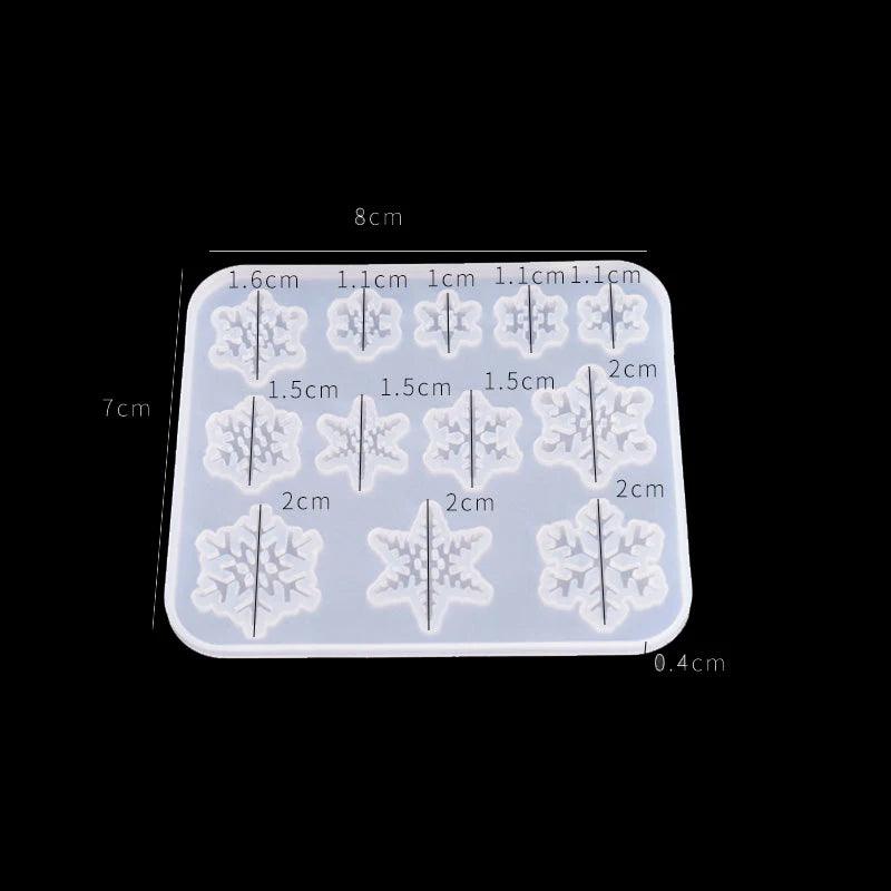 Snowflakes Shape UV Epoxy Silicon Mold For Earrings Pendant Keychain DIY Resin Mold Accessories Jewelry Making Crafts Xmas Decor