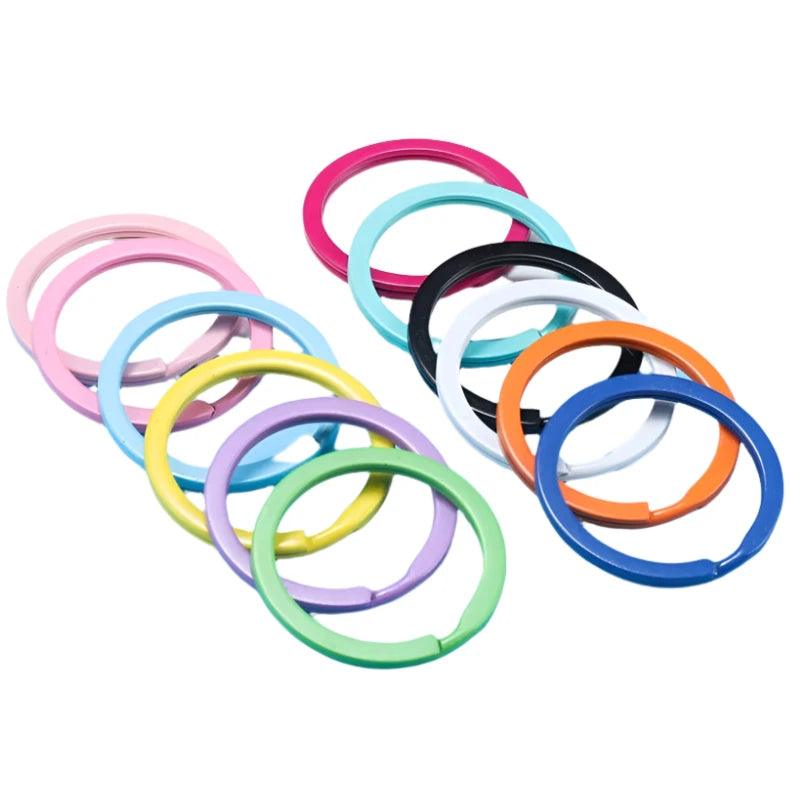 10pc/lot 30mm Round DIY Metal Key Holder Split Rings Unisex Keyring Keychain Jewelry Keyfob Making Accessories Findngs