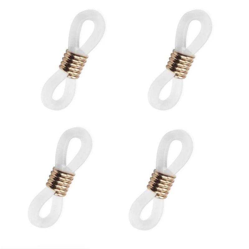 50pcs Eyeglass Chain Ends Adjustable Silicone Rubber Connectors For DIY Sunglasses Eye Glasses Holder Necklace Jewelry Making