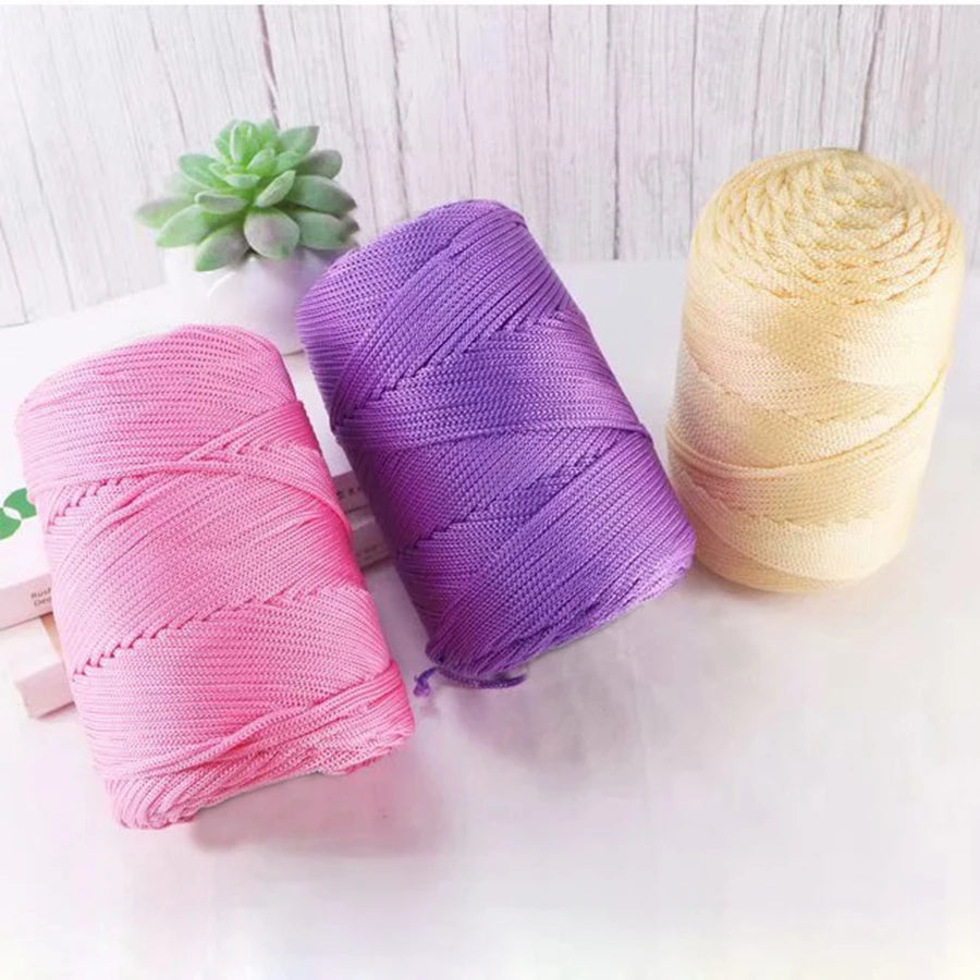 3mm 230g/roll Nylon Ice Yarn for hand knitting Summer Hats Bags Knitted Crochet DIY Handmade Craft Knit Yarn Thread