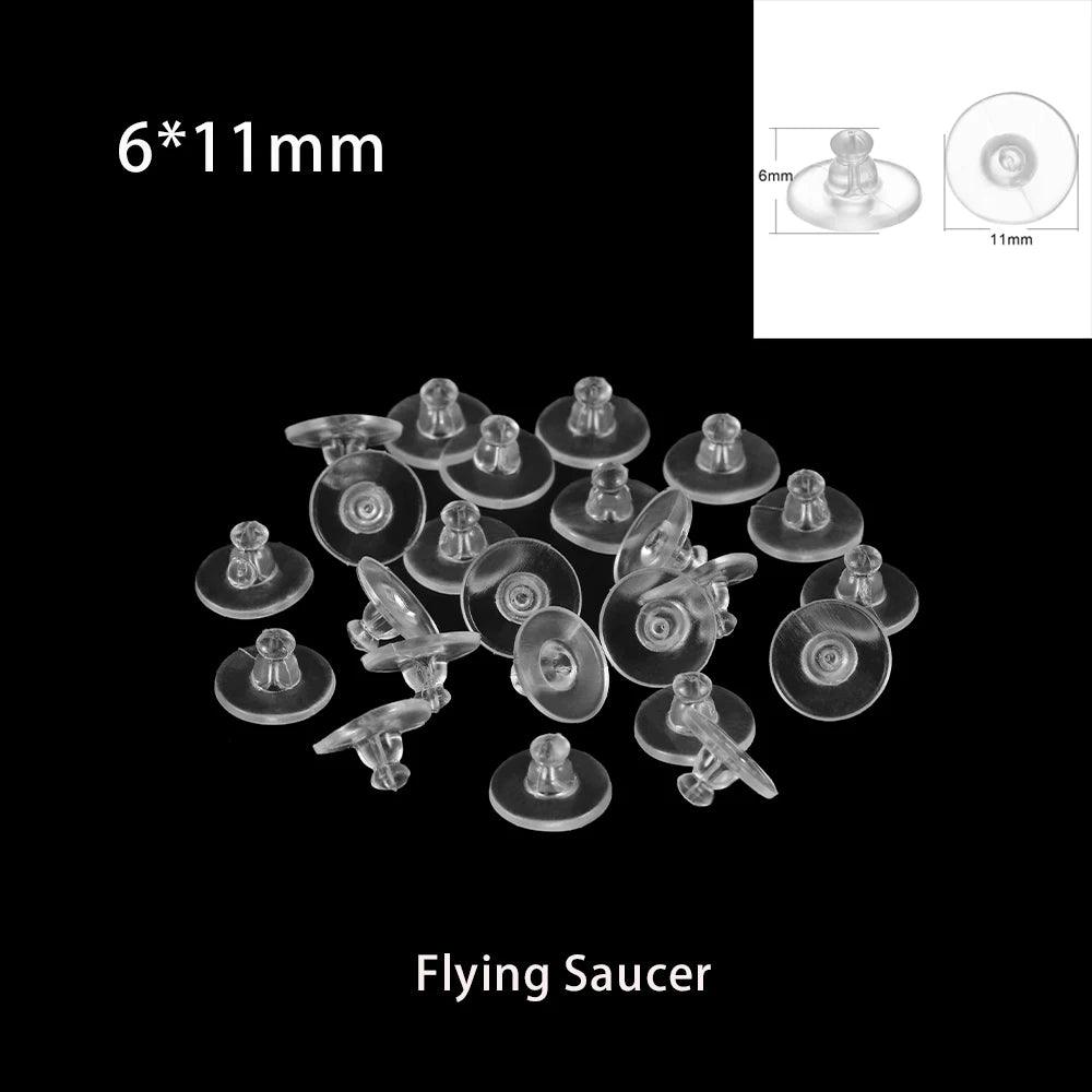 200-1000pcs/Lot Rubber Ear Backs Stopper Earnuts Stud Earring Back Supplies For DIY Jewelry Finding Making Accessories Wholesale