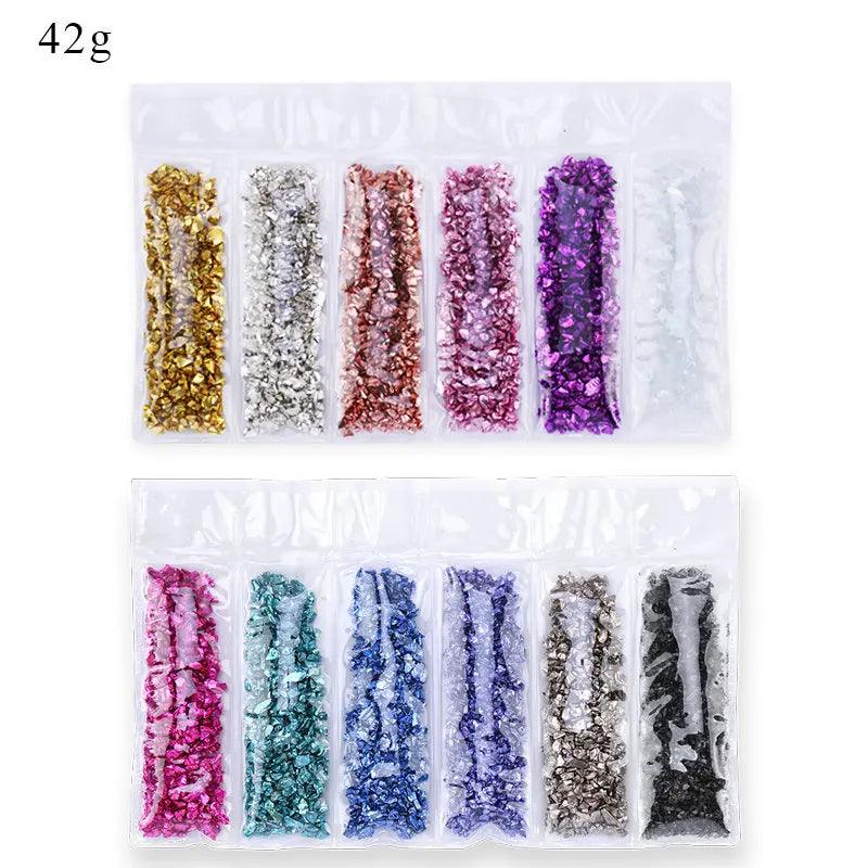 Epoxy Resin Colorful Metallic Sandstone Nail Art Gravel Filling Material UV Resin Epoxy Mold Filler For DIY Jewelry Making Tools
