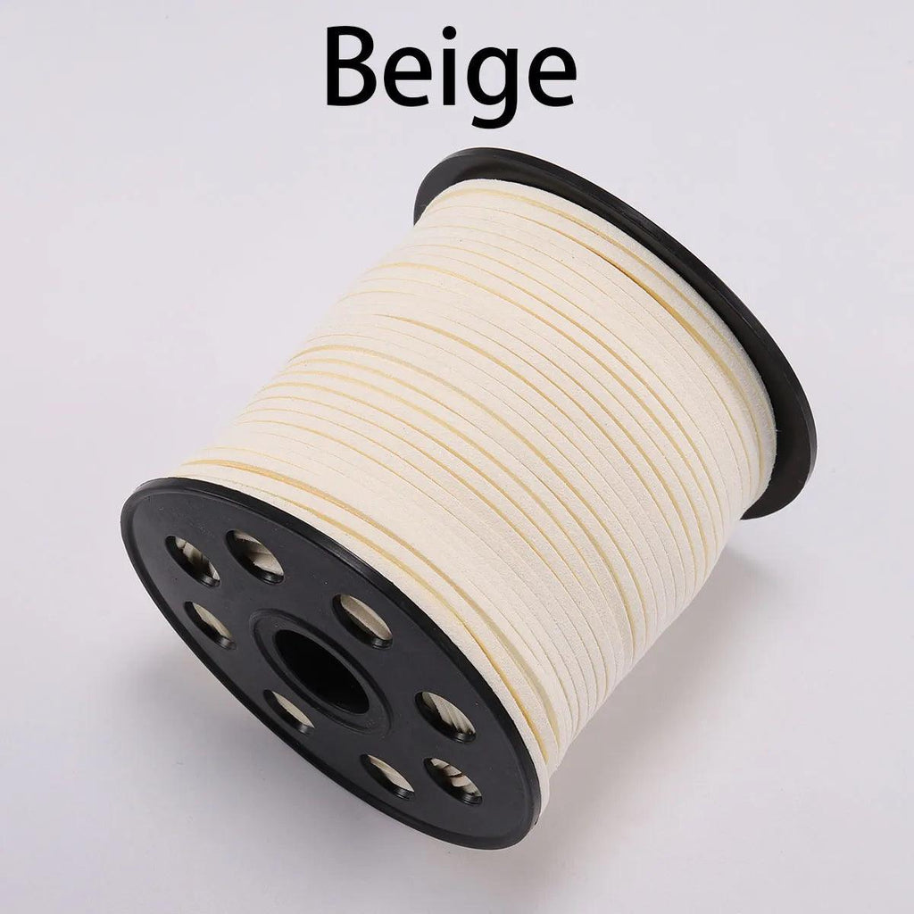 5/10/20m 2.5mm Flat Faux Suede Braided Cord Velvet Leather Rope Handmade Thread String for Jewelry Bracelet Necklace Keychain