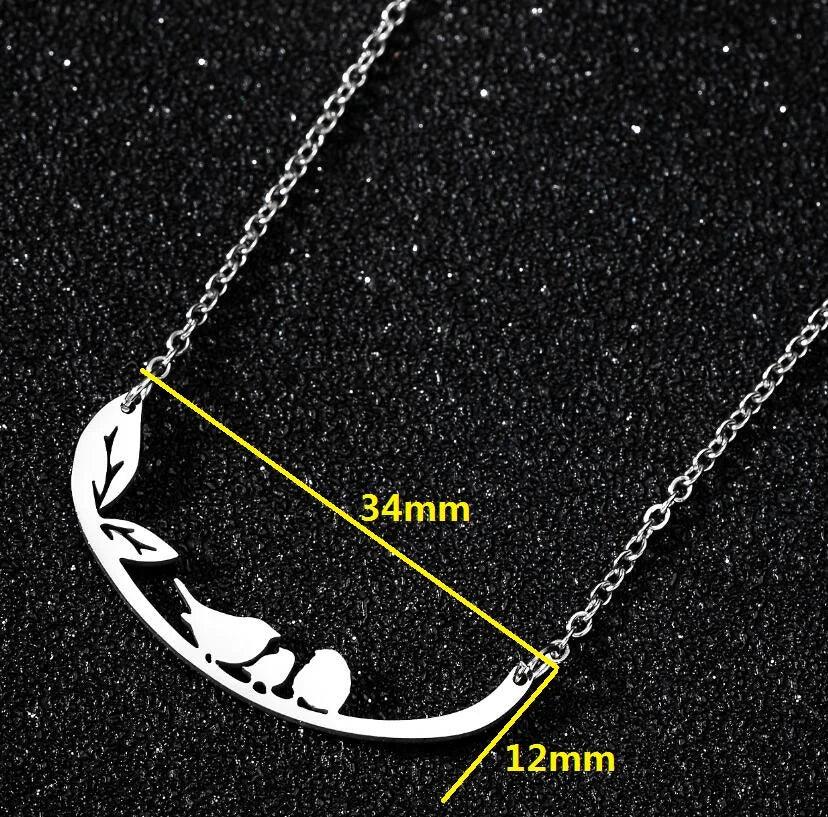 SMJEL Wild Animal Necklace Stainless Steel Hummingbird Necklaces & Pendants Cute Eagle Phoenix Swallow Birds Necklace collares