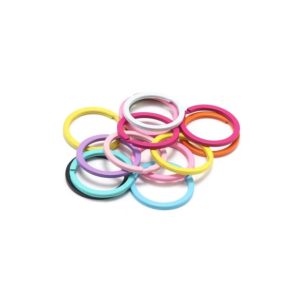 10pc/lot 30mm Round DIY Metal Key Holder Split Rings Unisex Keyring Keychain Jewelry Keyfob Making Accessories Findngs