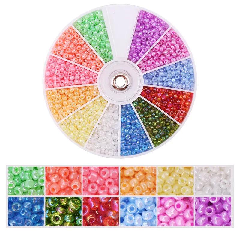 2000pcs/Lot 12Grids Glass Seed Beads Set Charms Jewelry Beads For Bracelet Necklace Earrings Handmade Craft DIY Jewelry Making