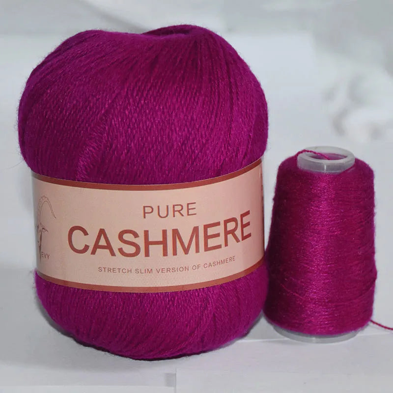 Pure Mongolian Cashmere Yarn for Crocheting 3-Ply Worsted Warm Soft Weaving Fuzzy Knitting Thread Pack of 5