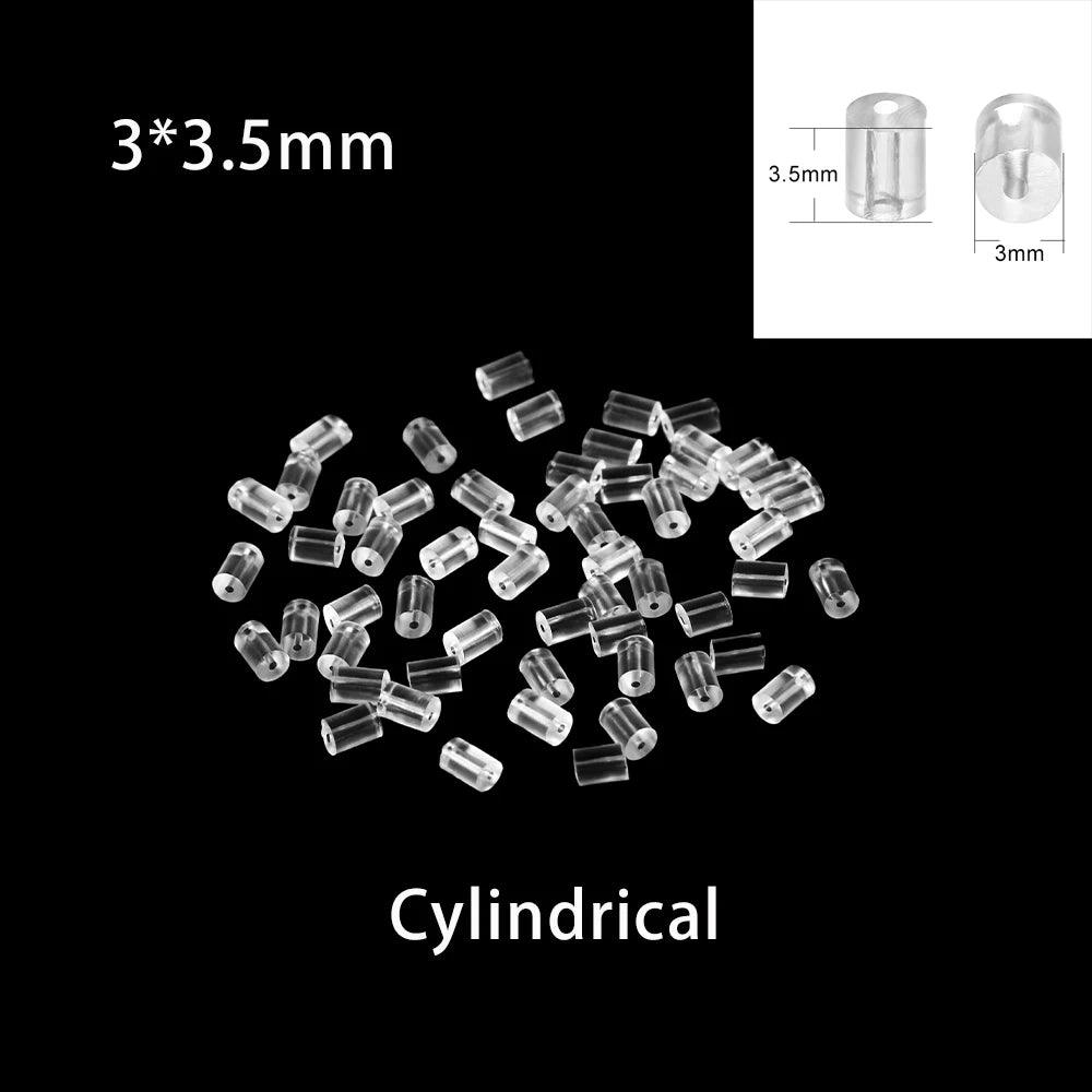 200-1000pcs/Lot Rubber Ear Backs Stopper Earnuts Stud Earring Back Supplies For DIY Jewelry Finding Making Accessories Wholesale