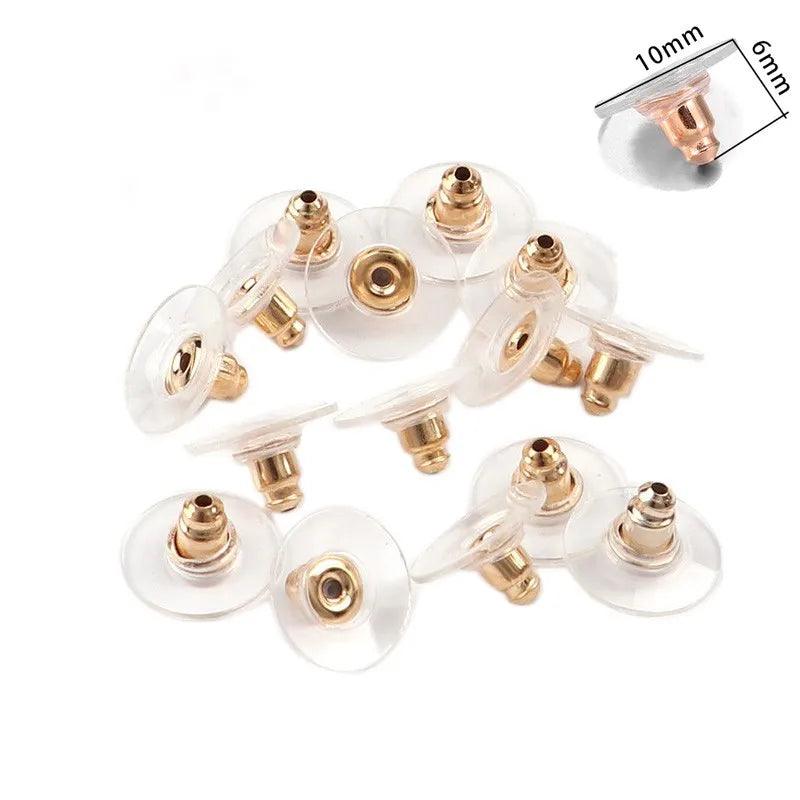 200-1000pcs/Lot Rubber Ear Backs Stopper Earnuts Stud Earring Back Supplies For DIY Jewelry Finding Making Accessories Wholesale