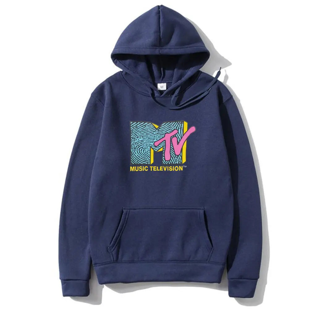 Mtv Music Television Hoodie Men Women Fashion Retro Rock Hip Hop Tv Hoodies Heather Grey Fashion Sweatshirt Unisex Streetwear