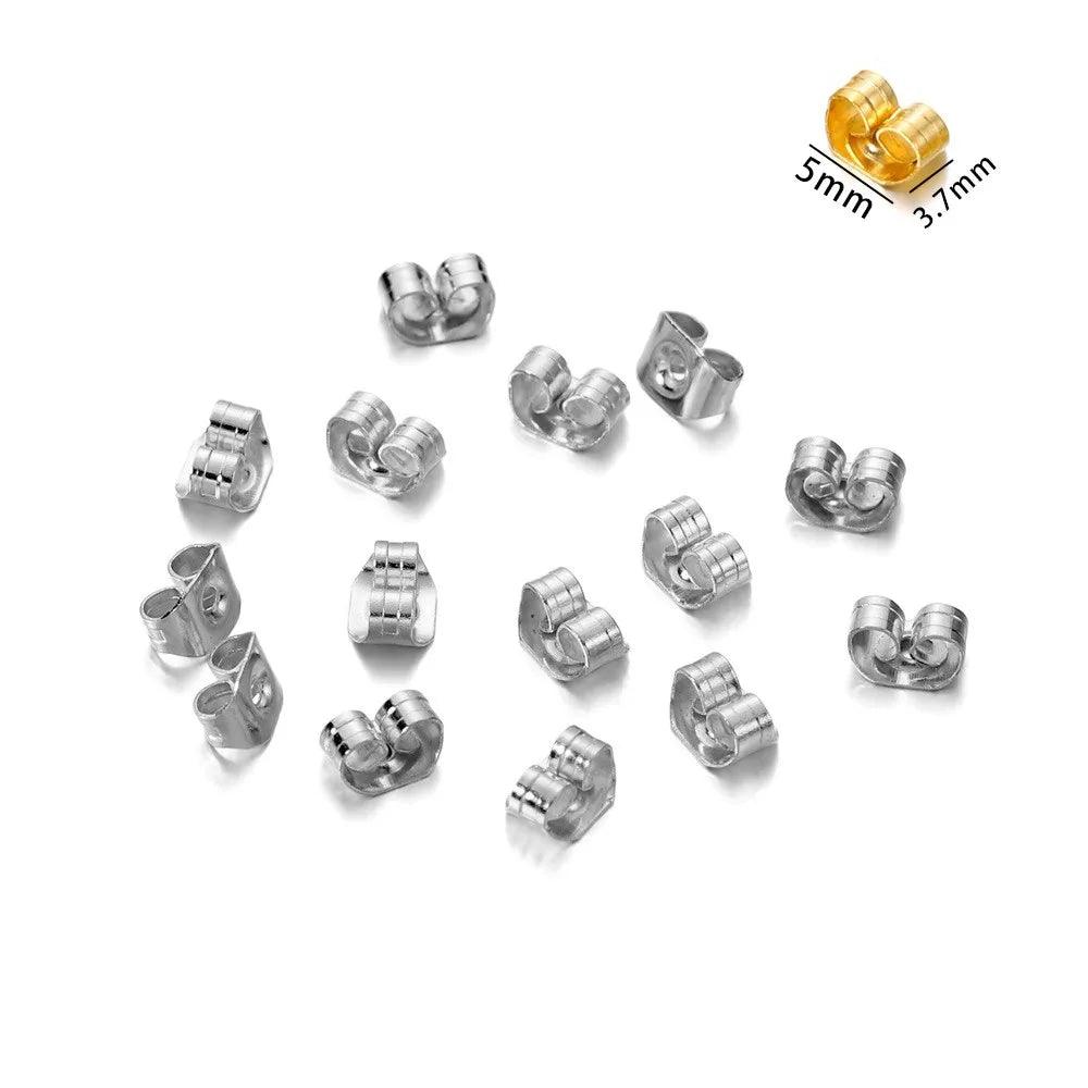 200-1000pcs/Lot Rubber Ear Backs Stopper Earnuts Stud Earring Back Supplies For DIY Jewelry Finding Making Accessories Wholesale
