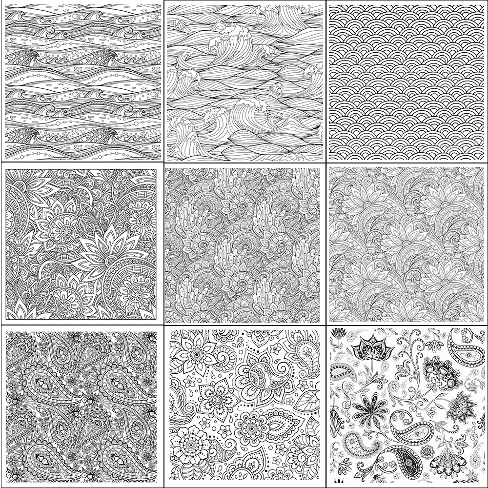 Wave/Paisley Pattern Clear Stamps New 2021 Rubber Silicone Seal for DIY Scrapbooking Card Making Album Decoroation Crafts