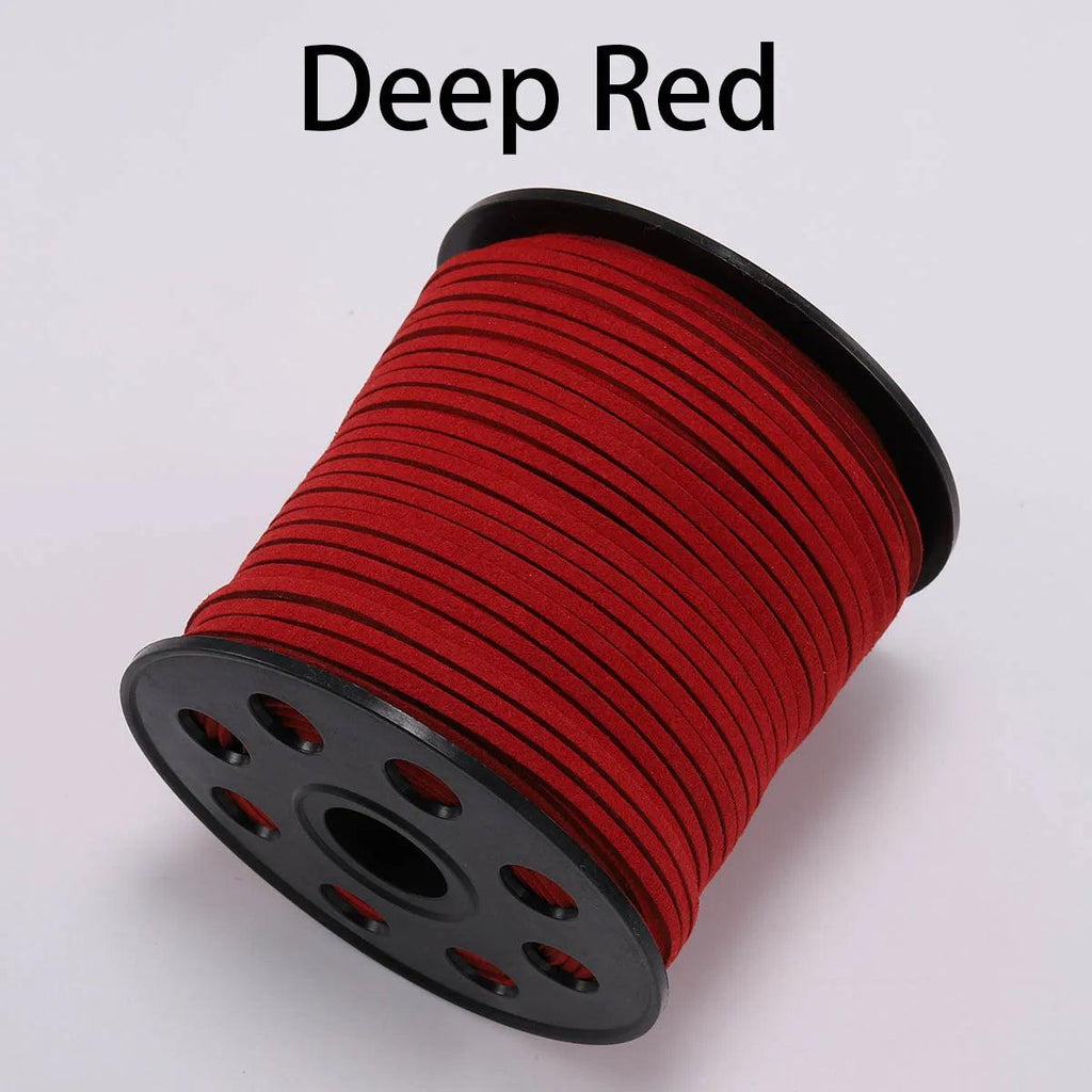 5/10/20m 2.5mm Flat Faux Suede Braided Cord Velvet Leather Rope Handmade Thread String for Jewelry Bracelet Necklace Keychain