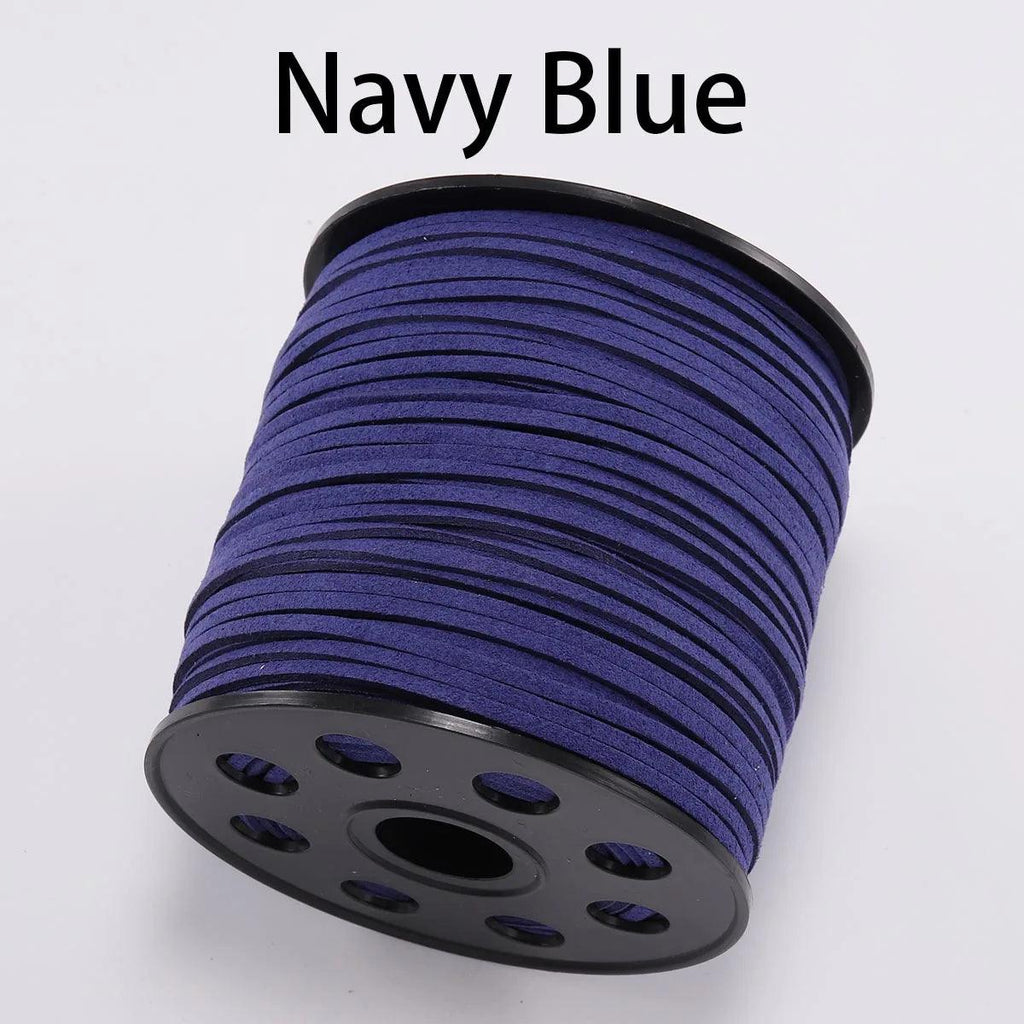 5/10/20m 2.5mm Flat Faux Suede Braided Cord Velvet Leather Rope Handmade Thread String for Jewelry Bracelet Necklace Keychain