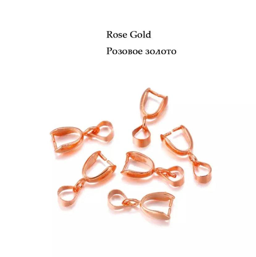 50pcs Melon Seeds Buckle Charm Bail Beads Connector Bale Pinch Clasp Clips Pendant Clasps Hook Supplies For Jewelry Findings