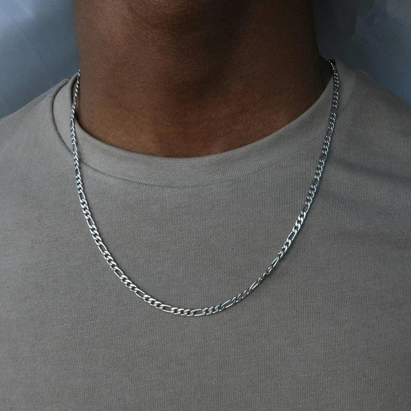 Fashion Classic Figaro Chain Necklace Men Stainless Steel  Long Necklace For Men Women Chain Jewelry