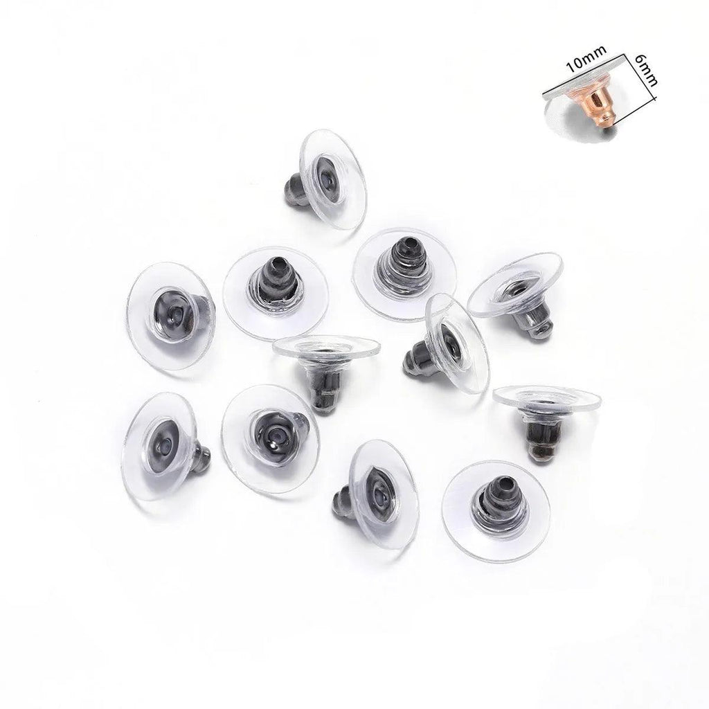 200-1000pcs/Lot Rubber Ear Backs Stopper Earnuts Stud Earring Back Supplies For DIY Jewelry Finding Making Accessories Wholesale