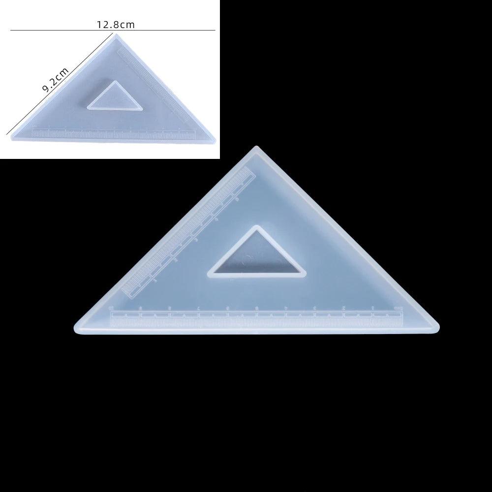 Ruler Epoxy Resin Silicone Mold Protractor Triangle Right Angle Ruler Mould DIY Craft Jewelry Making Tools Resin Casting Molds