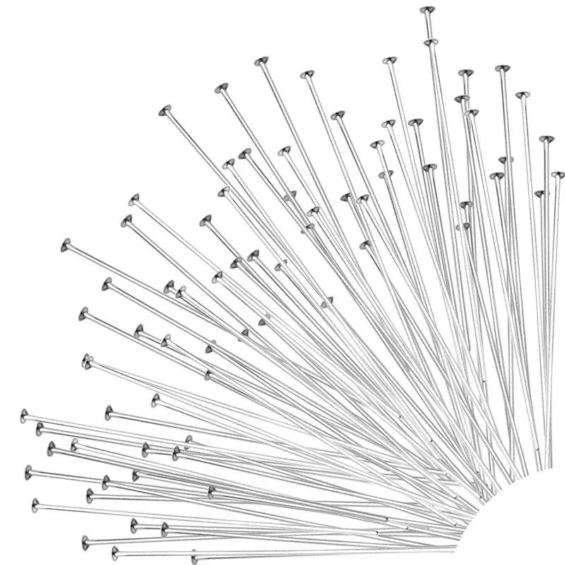 20/25/30/40/50mm Stainless Steel Flat Head Pins Earrings Findings Needles For Jewelry Making Findings Accessories DIY Supplies