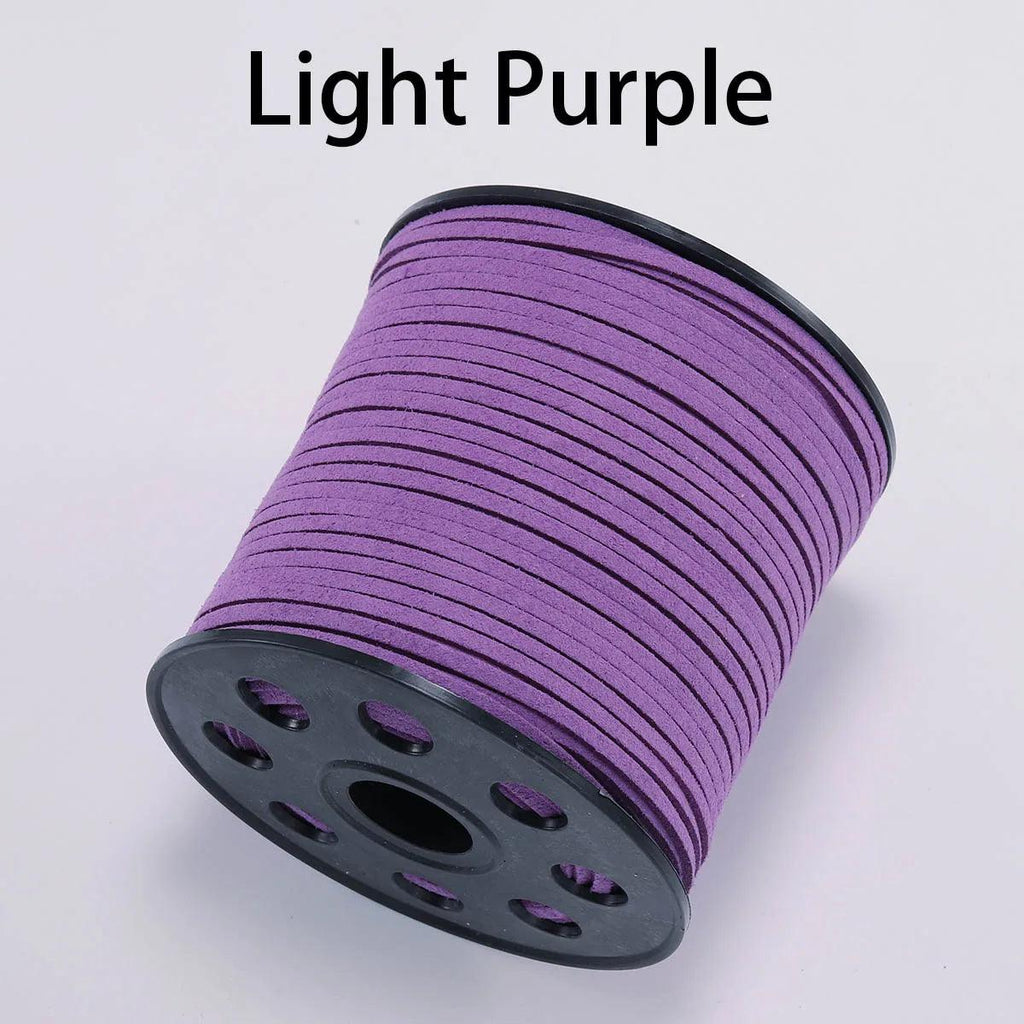 5/10/20m 2.5mm Flat Faux Suede Braided Cord Velvet Leather Rope Handmade Thread String for Jewelry Bracelet Necklace Keychain