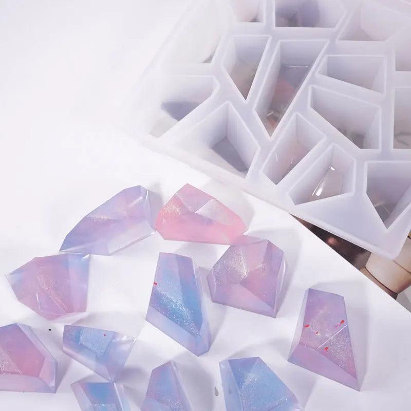 DIY Crystal Irregular Stone Silicone Mold 3D Ornaments Handicraft Necklace Earrings Pendant Epoxy Resin Mold Jewelry Making