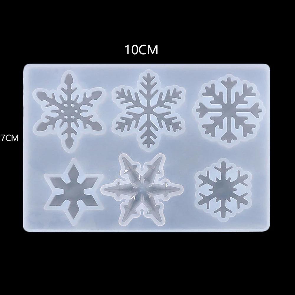 Snowflakes Shape UV Epoxy Silicon Mold For Earrings Pendant Keychain DIY Resin Mold Accessories Jewelry Making Crafts Xmas Decor
