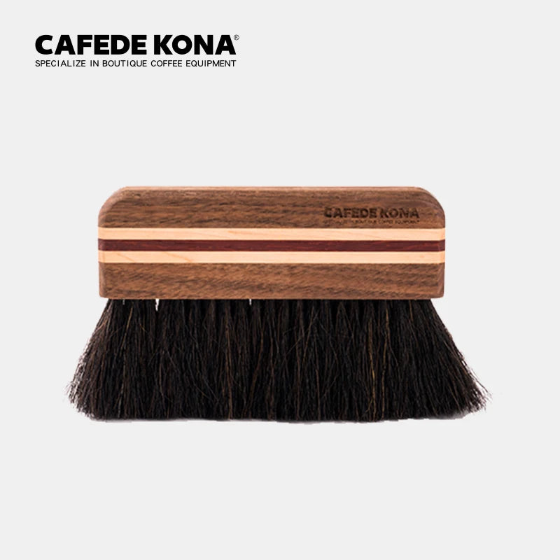 Cafedekona Bar Brush Barista Tools Beech Grinder Brush Bristle Table Cleaner Solid Wood Handle Brush Clean Coffee Grinder