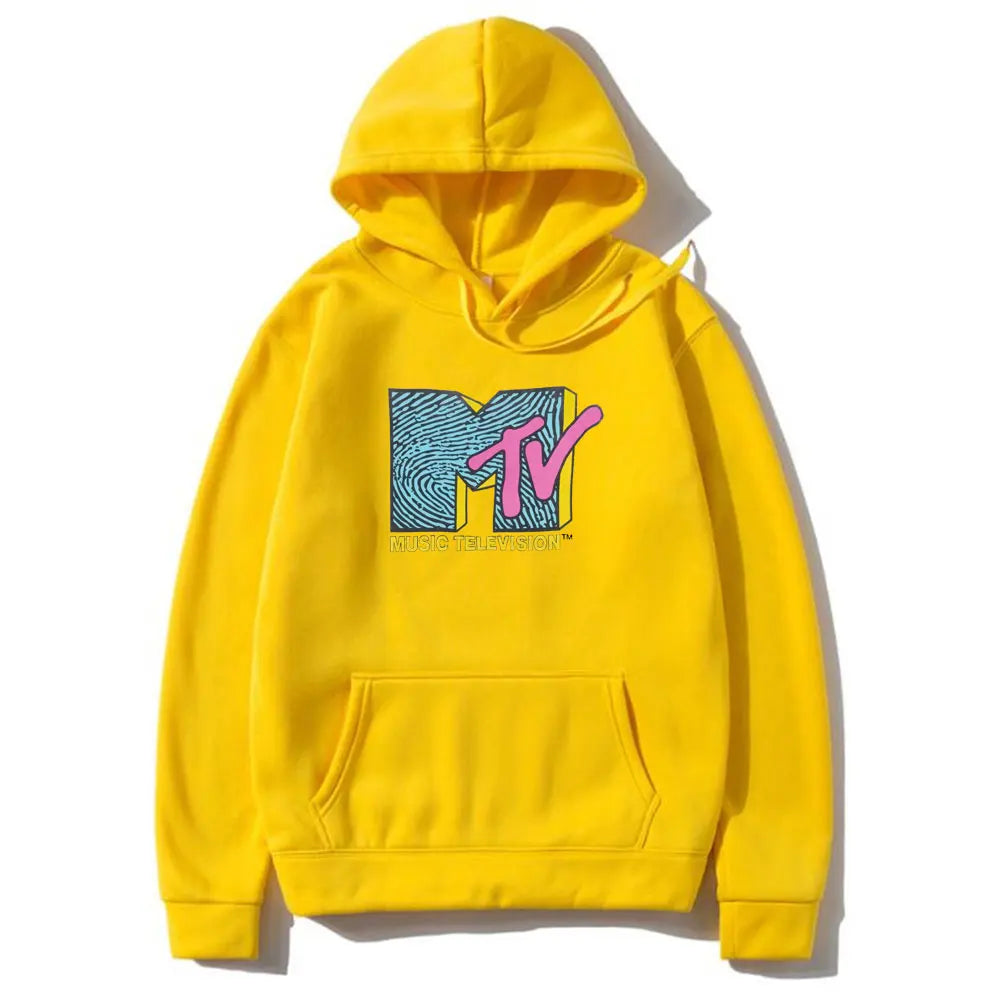 Mtv Music Television Hoodie Men Women Fashion Retro Rock Hip Hop Tv Hoodies Heather Grey Fashion Sweatshirt Unisex Streetwear