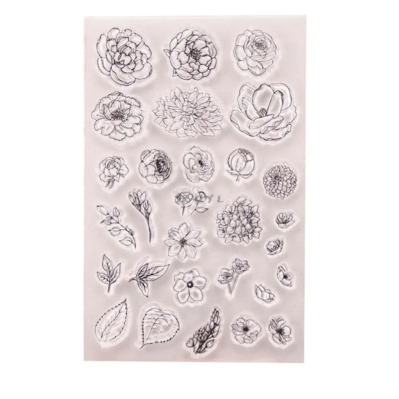 Flower Silicone Clear Seal Stamp DIY Scrapbooking Embossing Photo Album Decorative Paper Card Craft Art Handmade Gift