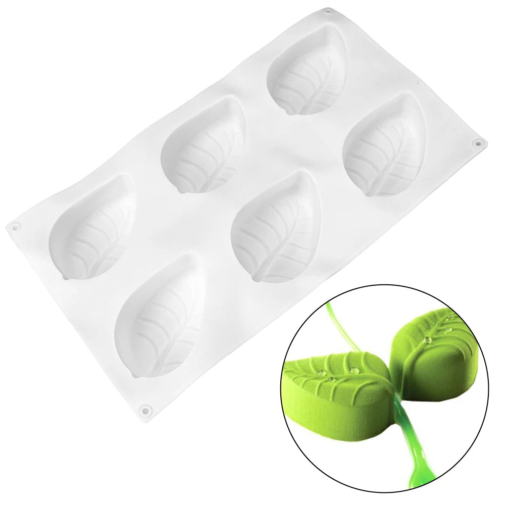 Soap Molds 3D Silicone Mold Soap Mould Silicone Mold Tools 6 Cavity Leaf Shape Soap Making Supplies DIY Handmade