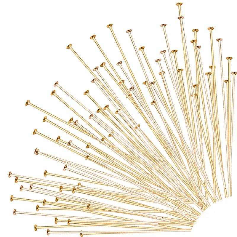 20/25/30/40/50mm Stainless Steel Flat Head Pins Earrings Findings Needles For Jewelry Making Findings Accessories DIY Supplies