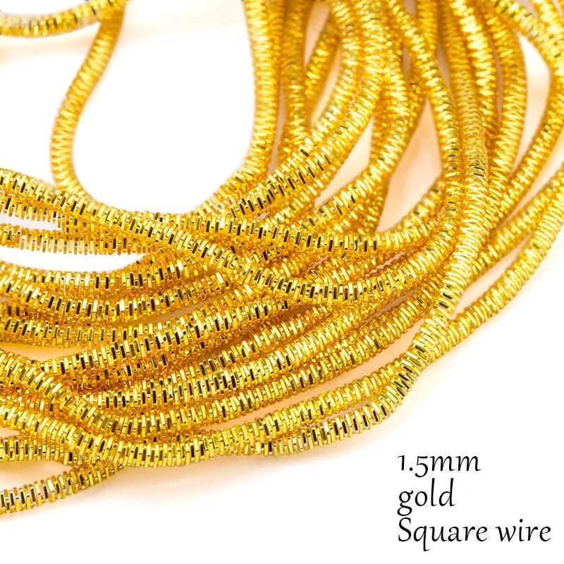 French Bullion Wire French Coil  Embroidery Silk Thread Sewing DIY Accessories Jewelry Making Embroidery Metalic Purl Wire