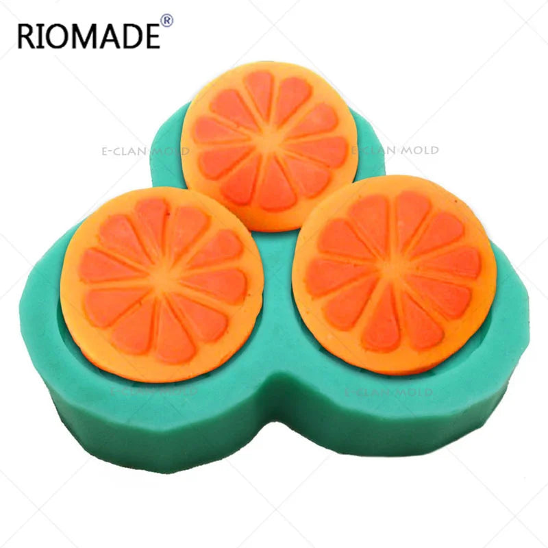 Orange Silicone Mold Cake Decorating Tools Handmade Soap Molds Pudding Jelly Dessert Chocolate Fruit Shape Mould S0075CZ