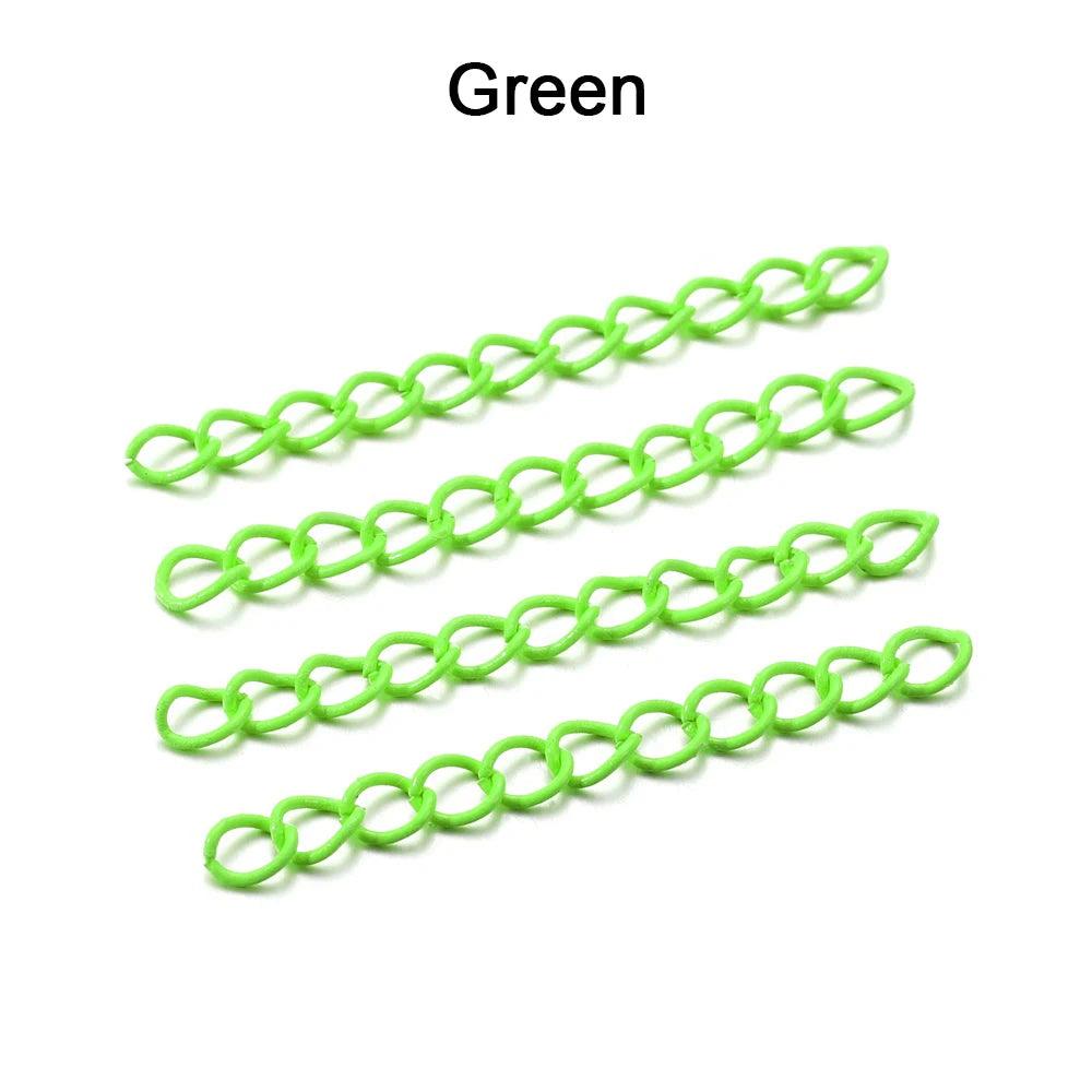 30-100pcs/lot 5 cm Colourful Necklace Extension Chain Bulk Bracelet Extended Chain Tail Extender For DIY Jewelry Making Supplies