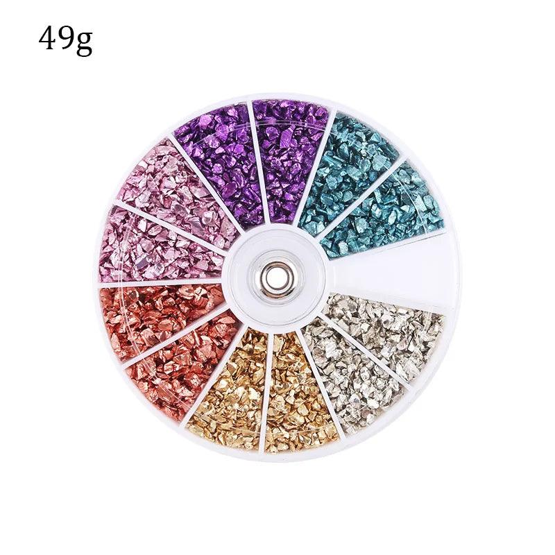 Epoxy Resin Colorful Metallic Sandstone Nail Art Gravel Filling Material UV Resin Epoxy Mold Filler For DIY Jewelry Making Tools