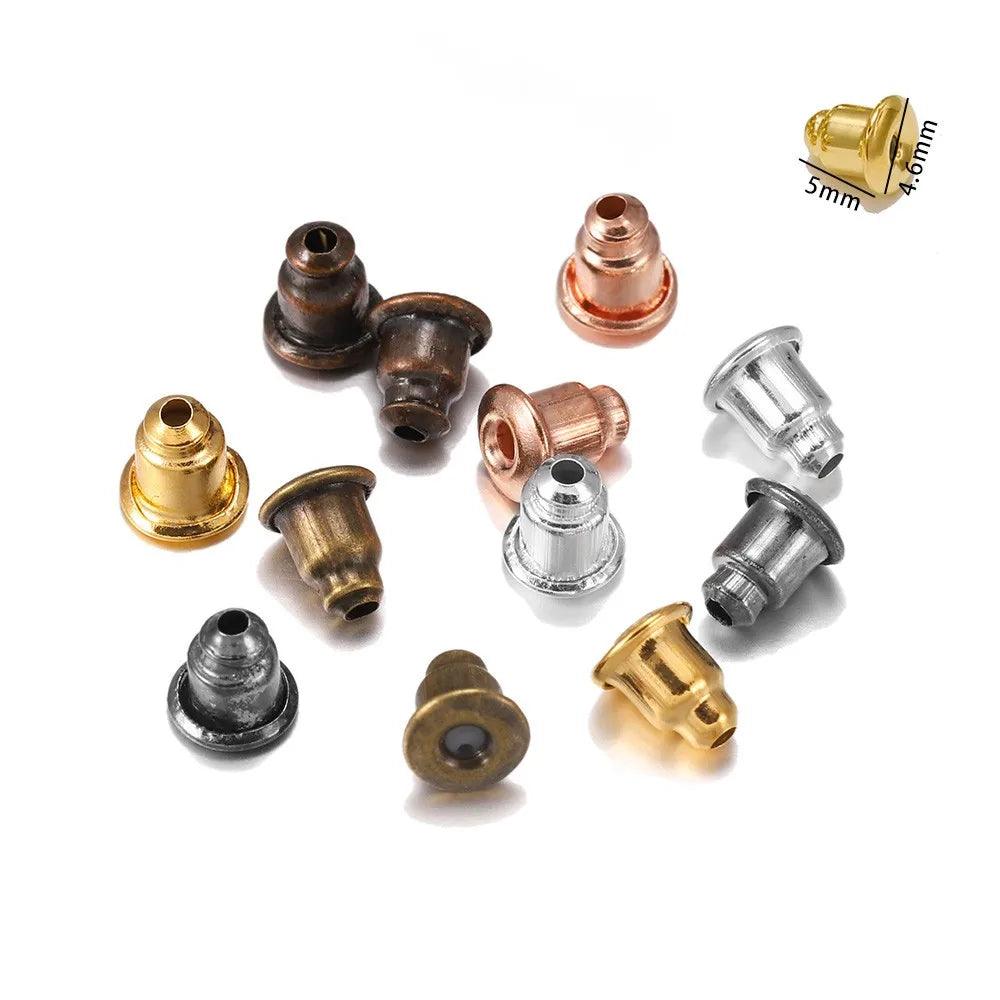 200-1000pcs/Lot Rubber Ear Backs Stopper Earnuts Stud Earring Back Supplies For DIY Jewelry Finding Making Accessories Wholesale