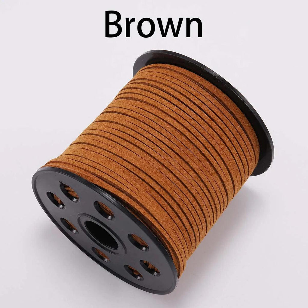 5/10/20m 2.5mm Flat Faux Suede Braided Cord Velvet Leather Rope Handmade Thread String for Jewelry Bracelet Necklace Keychain