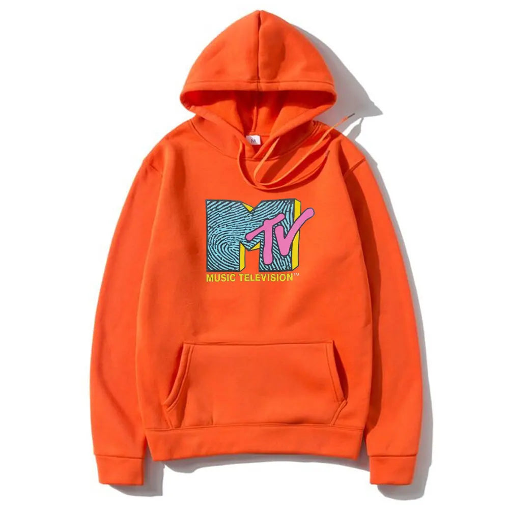 Mtv Music Television Hoodie Men Women Fashion Retro Rock Hip Hop Tv Hoodies Heather Grey Fashion Sweatshirt Unisex Streetwear