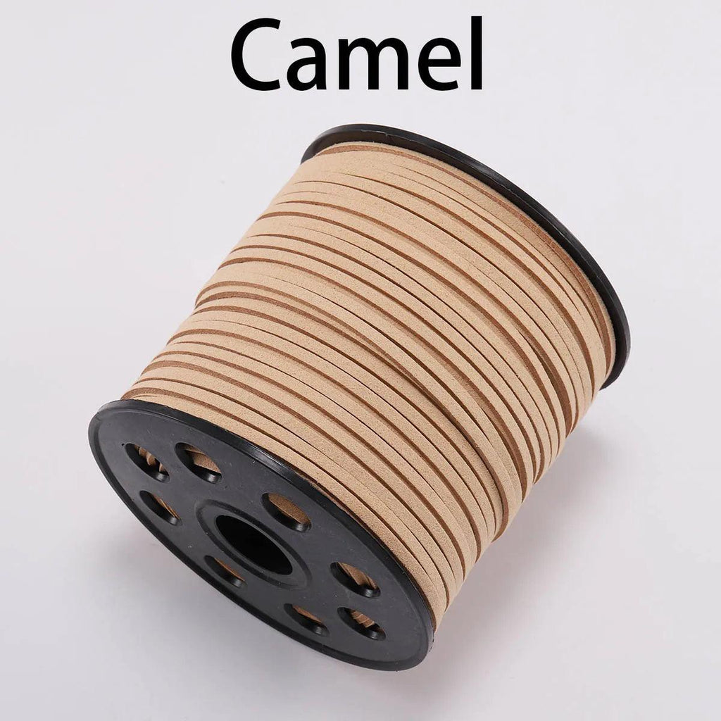 5/10/20m 2.5mm Flat Faux Suede Braided Cord Velvet Leather Rope Handmade Thread String for Jewelry Bracelet Necklace Keychain