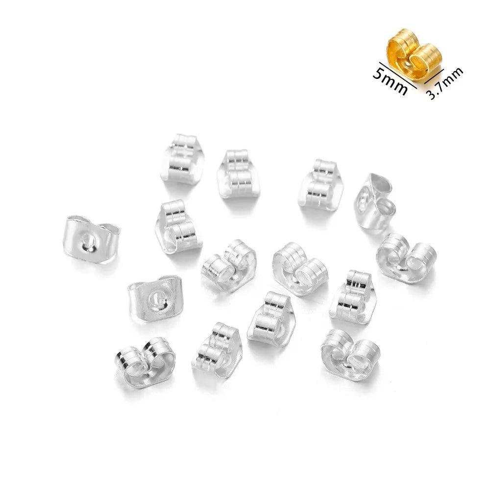 200-1000pcs/Lot Rubber Ear Backs Stopper Earnuts Stud Earring Back Supplies For DIY Jewelry Finding Making Accessories Wholesale