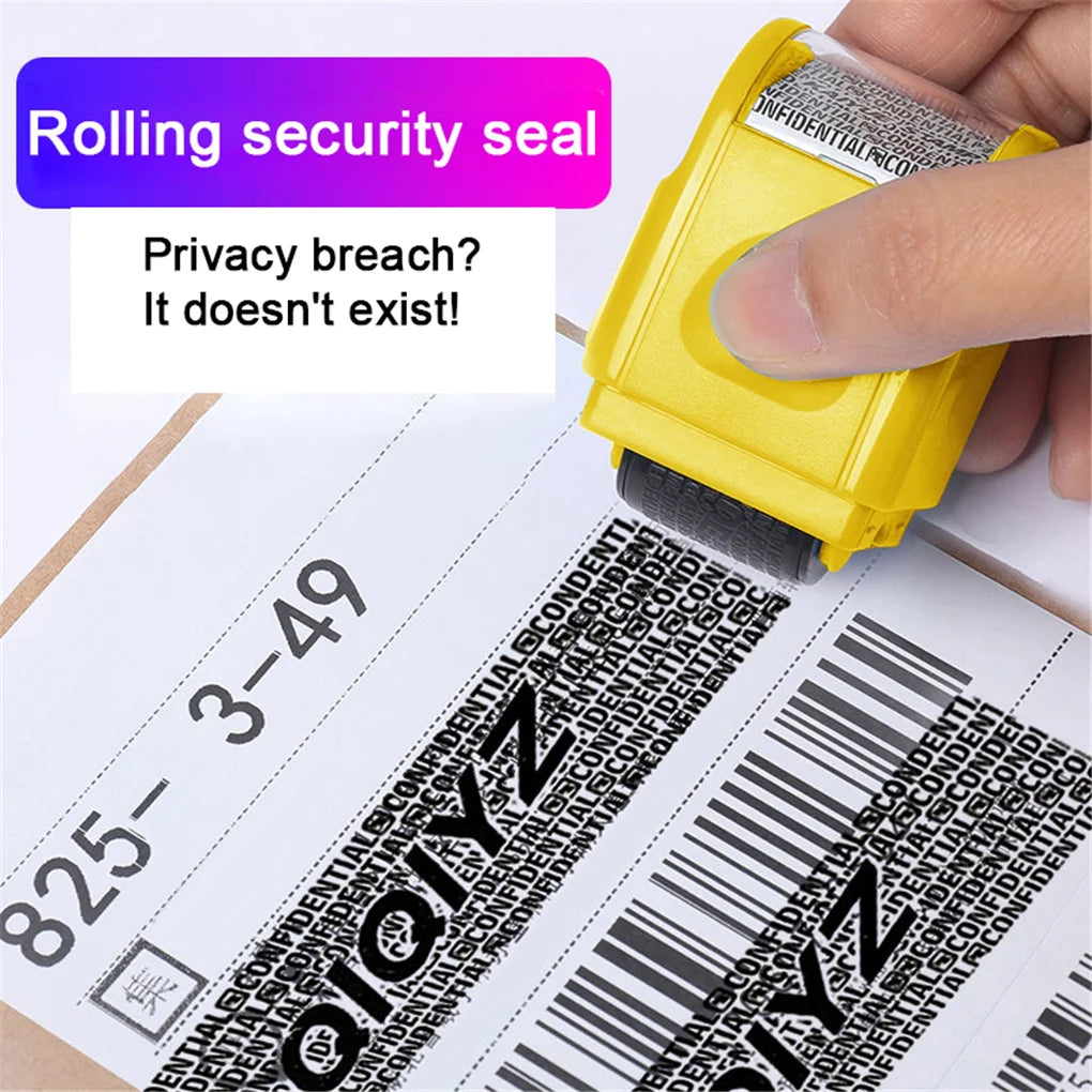 Manual Roller Stamp ID Protection Confidential Guard Information Data Identity Address Blocker Identity Anti-Theft Smear Stamp